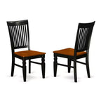 Set da Tavolo da Cucina 5 Pezzi - Tavolo da Pranzo Rotondo e Sedie - Design Rustico - Finitura Ciliegio Nero - 42 Pollici