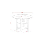 Set da Pranzo Rotondo con Ante a Scomparsa - Set Tavolo e 2 Sedie - Finitura Bianco Lino - Mobili Moderni per Cucina e Sala da Pranzo