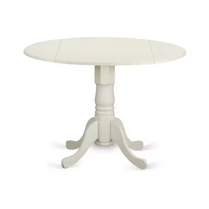 Set Tavolo Cucina Rotondo 5pz Tavolo da 107 cm con Ante a Ribalta e 4 Sedie Fenicottero Rosa