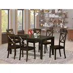 Set tavolo da pranzo 7 pezzi - Tavolo rettangolare allungabile e sedie - Arredamento moderno per cucina e sala da pranzo