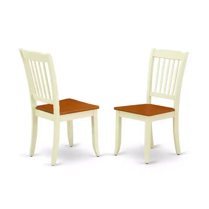 Set da pranzo Art Nouveau, tavolo 54x66 pollici con prolunga e 4 sedie - Set tavolo da cucina rettangolare