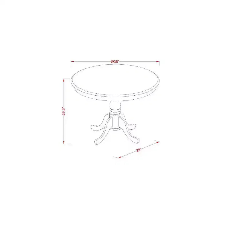 Set da pranzo stile Southwestern - Set tavolo e sedie da 5 pezzi - Stile antico - Tavolo rotondo da 36 pollici