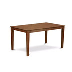 HomeStock 6-Piece Rectangle Cappuccino Finish Solid Wood Top Dining Table with 1 Bench, 4 Chairs
