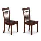 HomeStock Tavolo da Pranzo Rettangolare a 6 Pezzi con Piano in Legno Massello Finitura Cappuccino con 1 Panca, 4 Sedie