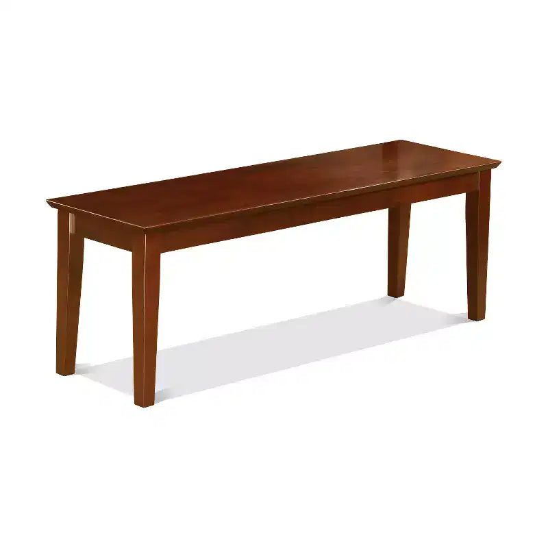 HomeStock Tavolo da Pranzo Rettangolare a 6 Pezzi con Piano in Legno Massello Finitura Cappuccino con 1 Panca, 4 Sedie