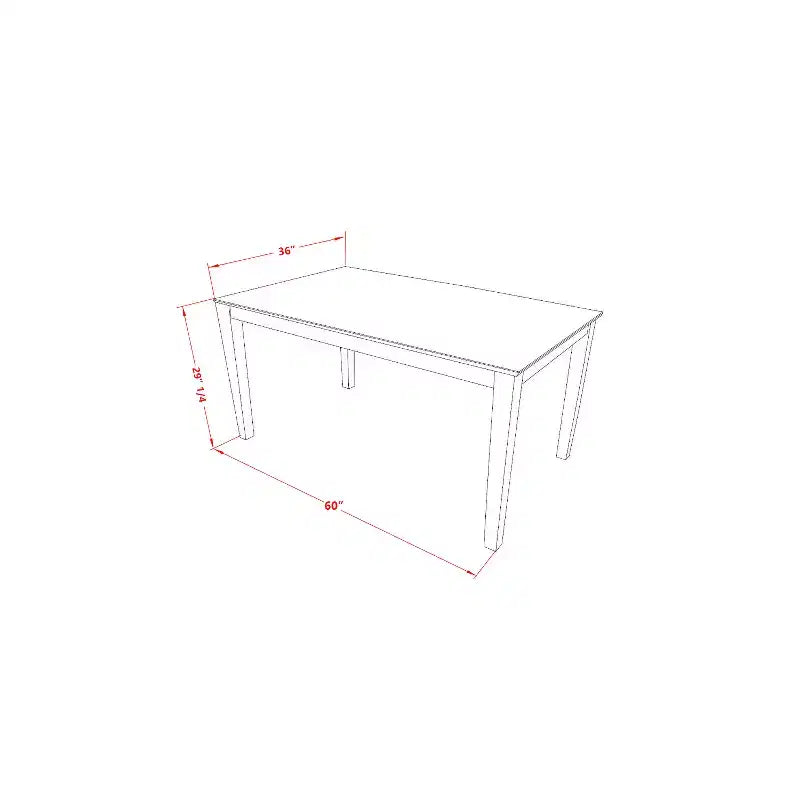 HomeStock Tavolo da Pranzo Rettangolare a 6 Pezzi con Piano in Legno Massello Finitura Cappuccino con 1 Panca, 4 Sedie