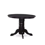 Set da Pranzo Costiero 3 Pezzi Tavolo Rotondo e 2 Sedie - Tavolo 42 - Pelle PU - Gambe Nere - HomeStock