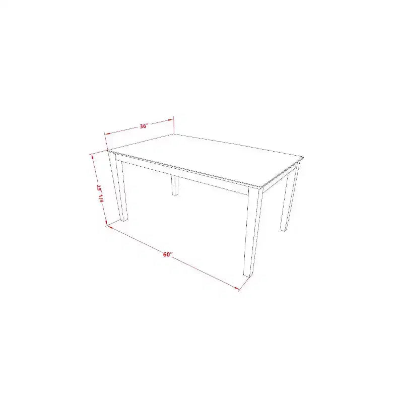 Set tavolo da pranzo per 4 persone - Tavolo da cucina con 4 sedie - Stile cottage moderno - Finitura mogano