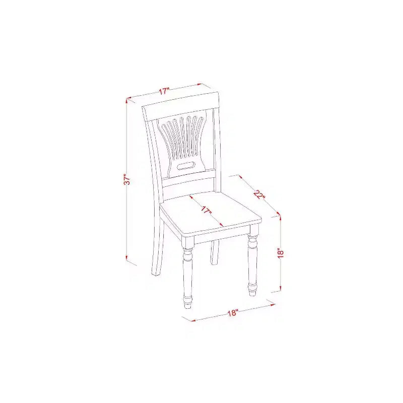 Set tavolo da cucina rotondo per 4 - Tavolo da pranzo da 42 pollici con 4 sedie - Finitura nero e ciliegio