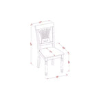 Set tavolo da cucina rotondo per 4 - Tavolo da pranzo da 42 pollici con 4 sedie - Finitura nero e ciliegio