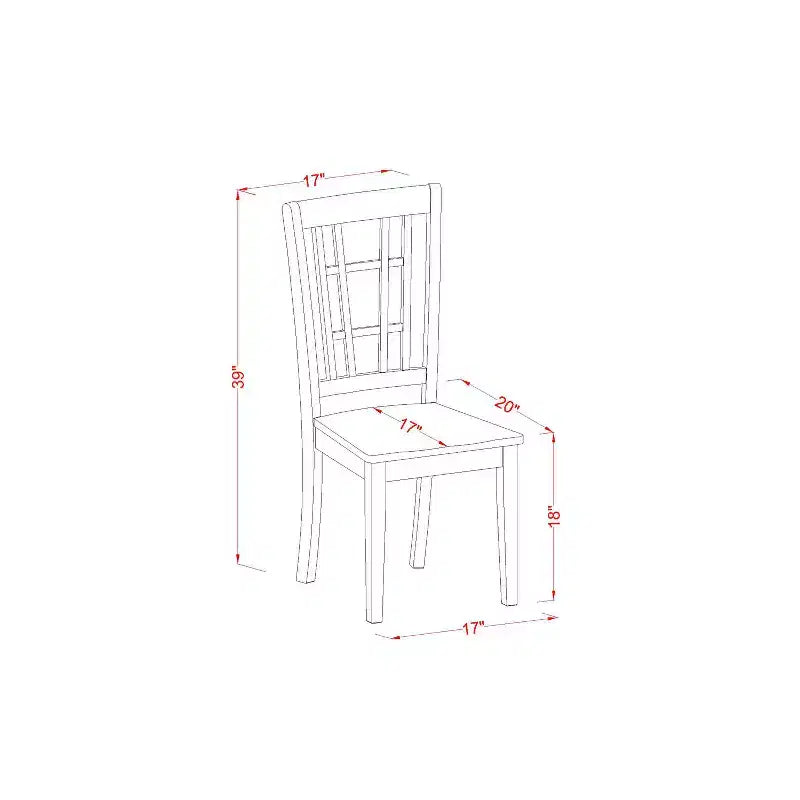 Set tavolo da cucina per 4 persone - Tavolo da pranzo con 4 sedie - Set da pranzo in legno - Mobili per sala da pranzo