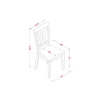 Set da pranzo 7 pezzi - Tavolo da cucina rettangolare e 6 sedie in lino - Finitura Cappuccino