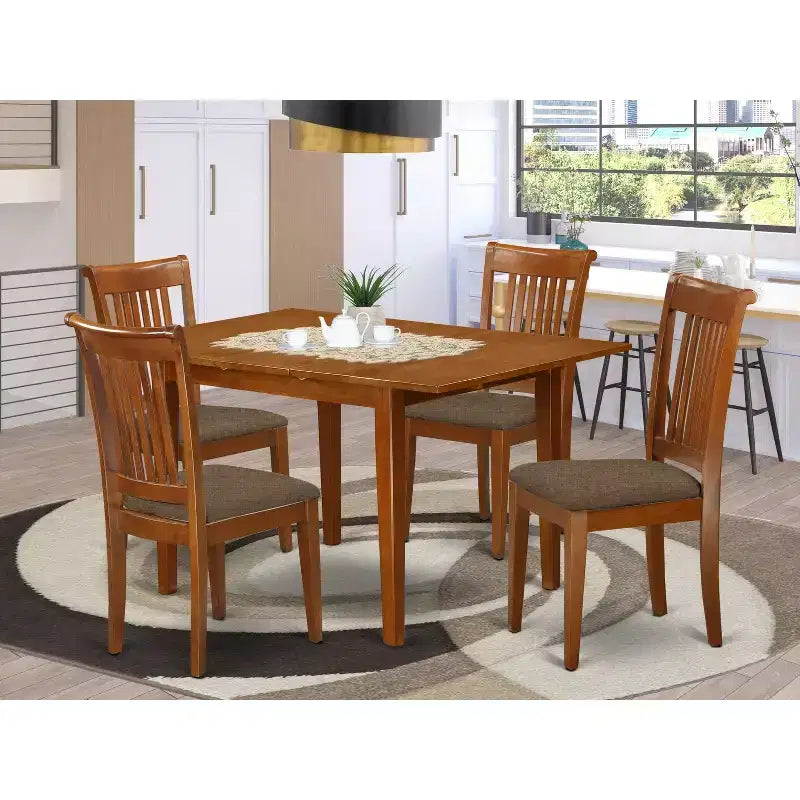 Set Tavolo da Pranzo Rustico - Tavolo da Cucina Piccolo e Sedie - Stile Modern Farmhouse