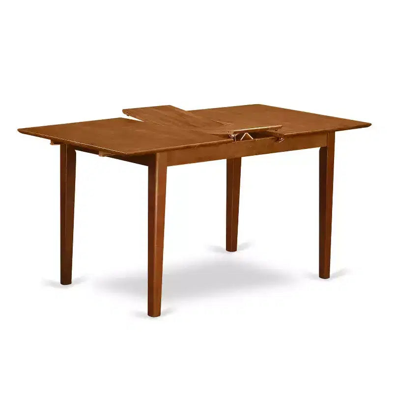 Set tavolo da cucina 5 pezzi - Tavolo da pranzo rettangolare con 4 sedie - Finitura Marrone sella