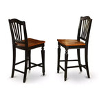 Set da pub a altezza bancone - 5 pezzi tavolo e sedie - Set da pranzo per cucina - Tavolo rotondo da 42 pollici - Finitura ciliegio nero