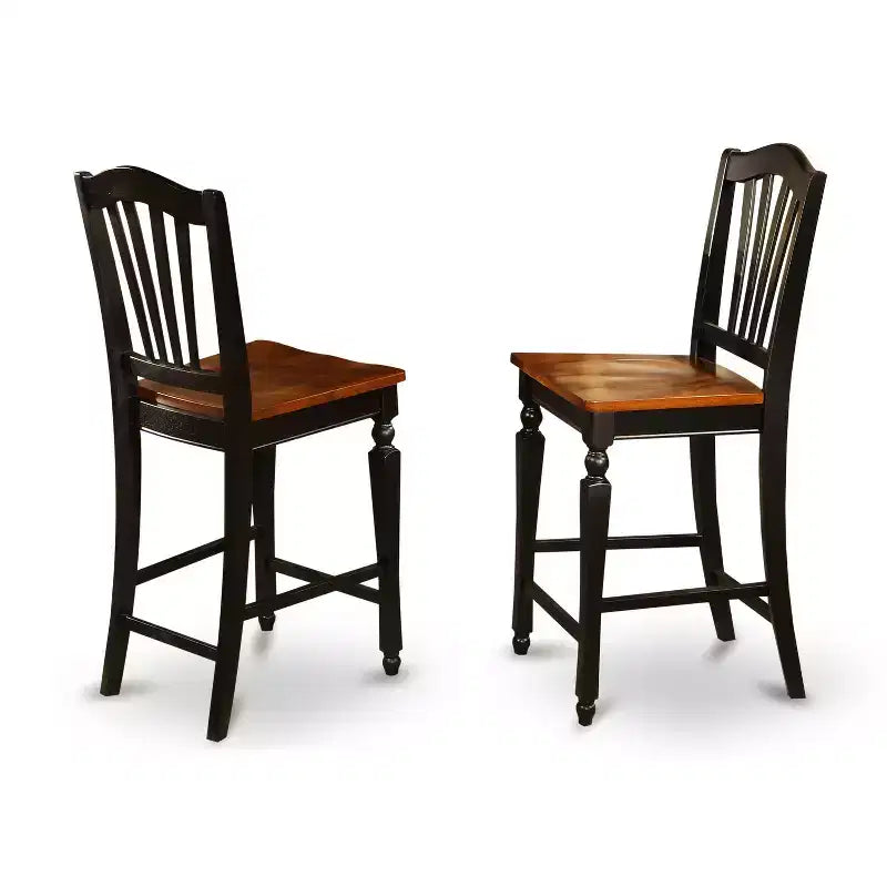 Set da pub a altezza bancone - 5 pezzi tavolo e sedie - Set da pranzo per cucina - Tavolo rotondo da 42 pollici - Finitura ciliegio nero