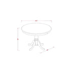 Set da pub a altezza bancone - 5 pezzi tavolo e sedie - Set da pranzo per cucina - Tavolo rotondo da 42 pollici - Finitura ciliegio nero