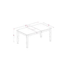 Set da pranzo 5 pezzi - Tavolo da cucina con sedie e panca - Stile Rinascimento Revival