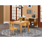 Set tavolo e sedie Mid-Century - Set da pranzo 3 pezzi - Finitura rovere - Tavolo quadrato 36
