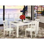 Set da pranzo antico - Tavolo rettangolare e sedie 5 pezzi - Design a doppia "X" sullo schienale - Comfort e stile