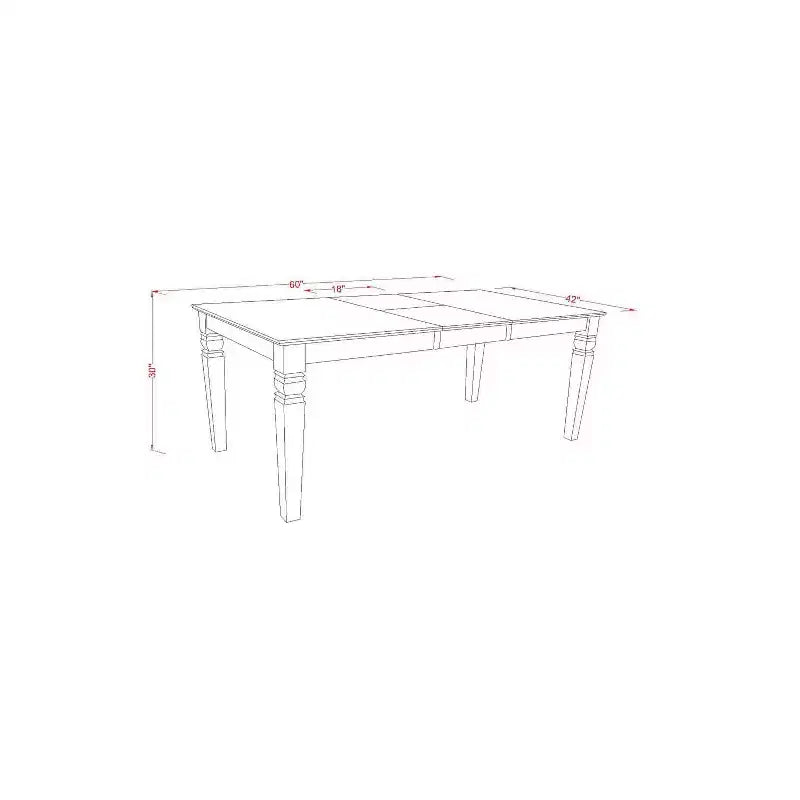 Set da pranzo antico - Tavolo rettangolare e sedie 5 pezzi - Design a doppia "X" sullo schienale - Comfort e stile