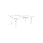Set da pranzo antico - Tavolo rettangolare e sedie 5 pezzi - Design a doppia "X" sullo schienale - Comfort e stile