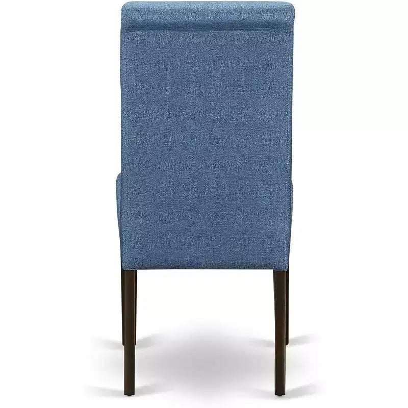 Set da pranzo HomeStock da 7 pezzi, tavolo con piano in legno massello finitura cappuccino e 6 sedie