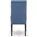 Set da pranzo HomeStock da 7 pezzi, tavolo con piano in legno massello finitura cappuccino e 6 sedie