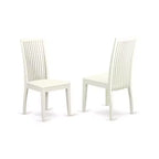 Set Tavolo da Cucina 3 pezzi - Tavolo da Pranzo e 2 Sedie - Tavolo da Bistrò per Piccoli Spazi - Finitura Lino Bianco