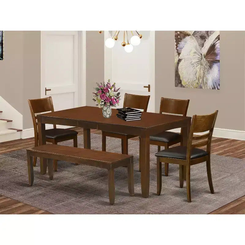 Set da pranzo rustico - Tavolo con prolunga e sedie - Set tavolo da cucina in stile rustico