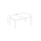 Set da pranzo rustico - Tavolo con prolunga e sedie - Set tavolo da cucina in stile rustico