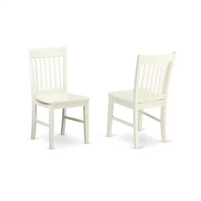 Set tavolo da pranzo per 4 persone - Tavolo da cucina rotondo da 42 pollici con 4 sedie - Finitura bianco lino