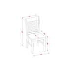 Set tavolo da pranzo per 4 persone - Tavolo da cucina rotondo da 42 pollici con 4 sedie - Finitura bianco lino