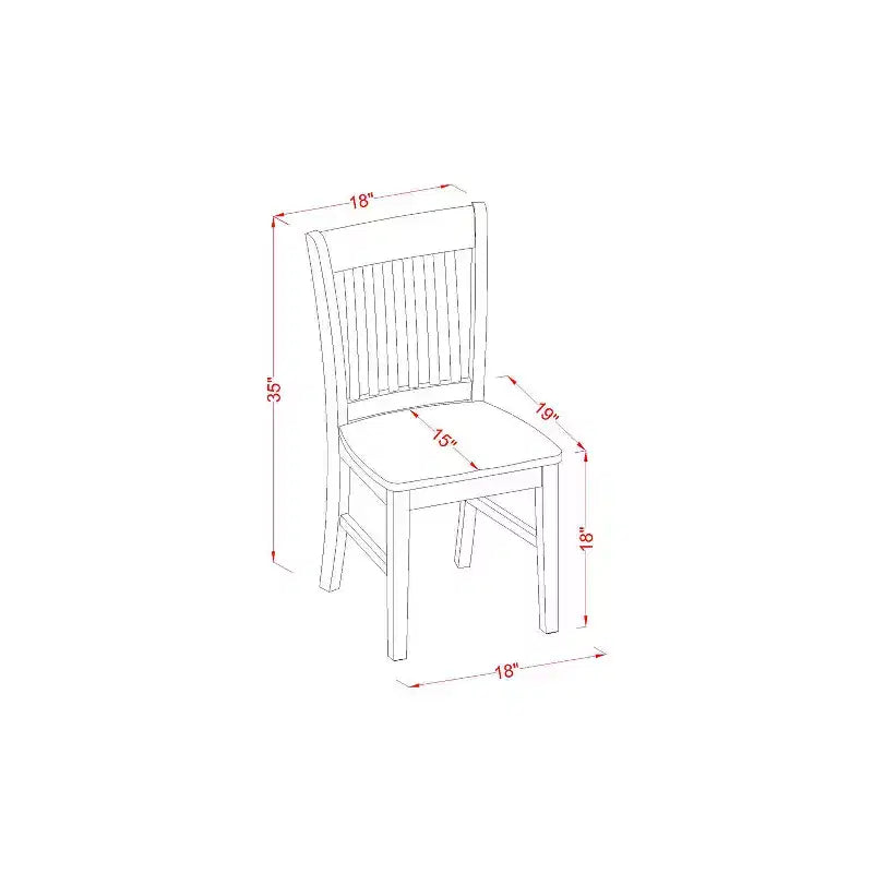 Set tavolo da pranzo per 4 persone - Tavolo da cucina rotondo da 42 pollici con 4 sedie - Finitura bianco lino