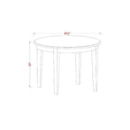 Set pranzo rotondo 3 pz - Tavolo 107 cm e 2 sedie - Mobili in stile barocco