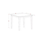 Set tavolo alto da 3 pezzi - Tavolo da pranzo quadrato moderno e sgabelli