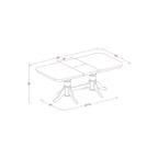 Set Pranzo Rinascimento 7pz Tavolo Rettangolare & 6 Sedie - Tavolo 152x198 cm con Prolunga