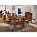 Set da pranzo 6 pezzi - Tavolo da pranzo rettangolare con sedie - Set tavolo da cucina moderno per 4 persone - Elegante arredamento per la casa