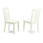 Set pranzo HomeStock da 3 pezzi con tavolo quadrato in legno massello finitura lino bianco e 2 sedie