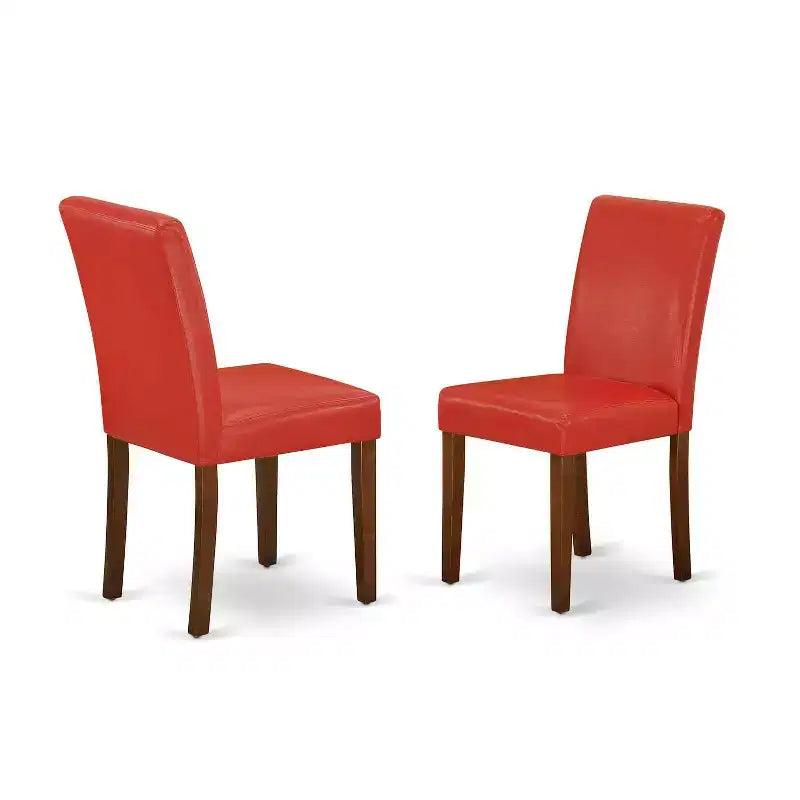 Set da pranzo 5 pezzi: tavolo rettangolare e 4 sedie - Rosso mattone - Island Interiors
