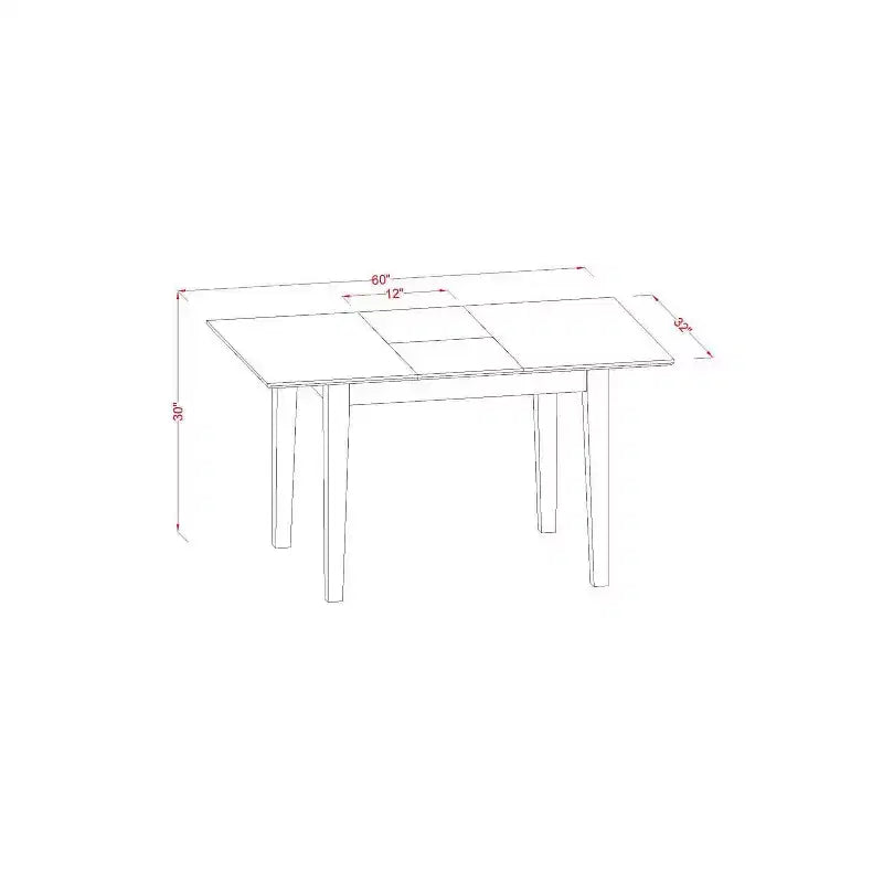 Set da pranzo 5 pezzi - Tavolo da pranzo e sedie piccoli - Set tavolo da cucina - Design moderno - Finitura Marrone Sella