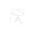 Set tavolo da cucina per 4 - Tavolo da pranzo e sedie con ripiano ribaltabile 42x42, legno duro asiatico, finitura nera