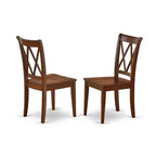 Set Tavolo da Cucina Boho - Set Sala da Pranzo 3 Pezzi per Piccoli Spazi - Tavolo Rettangolare e 2 Sedie - Finitura Mogano