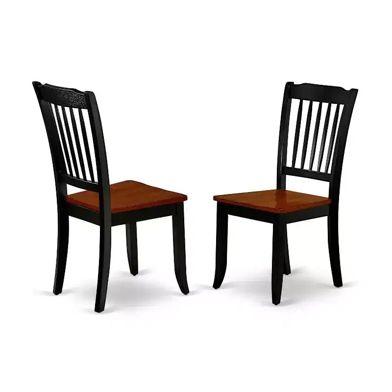 Set da tavola bohémien - Set da pranzo da 3 pezzi per piccoli spazi - Tavolo rotondo e 2 sedie - 42 pollici - Ciliegio nero