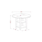 Set da pranzo 5 pezzi - Tavolo rotondo e 4 sedie - Finitura ciliegio nero rustico - Set per cucina e sala da pranzo