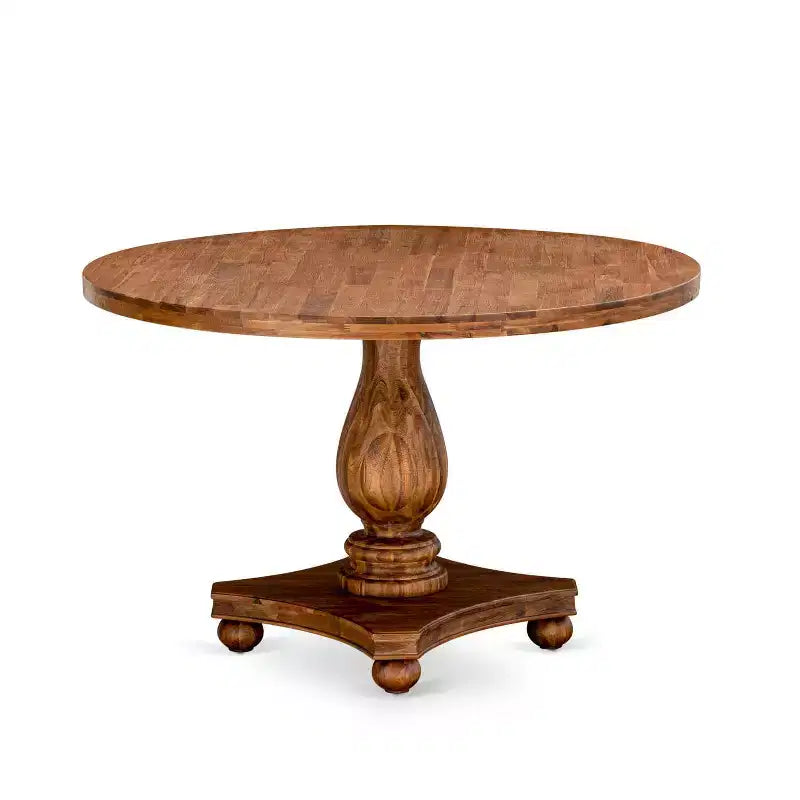 Tavolo da pranzo HomeStock in 7 pezzi con piano in legno massello finitura rovere naturale e 6 sedie Parson