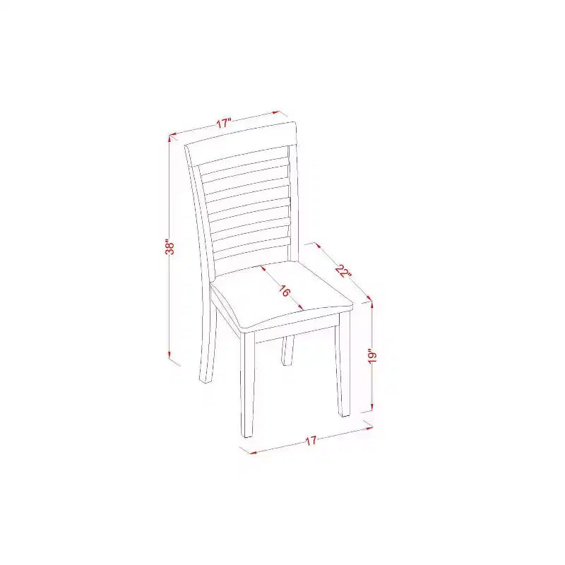 Set Tavolo da Pranzo Rotondo a Piedistallo - 3 Pezzi con Sedie da Cucina - 36 Pollici Finitura Mogano - Zona Pranzo per Spazi Ristretti