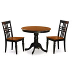 Round Kitchen Table Set with Chairs - 5 Piece Dining Room Set - Linen White Finish