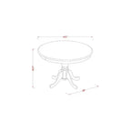Set da pranzo 3 pezzi - Tavolo da cucina e 2 sedie Parson - Bianco lino e Beige