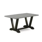 HomeStock Tavolo da Pranzo Rettangolare da 6 Pezzi in Legno Massello Finitura Rovere Naturale con 1 Panca e 4 Sedie Imbottite